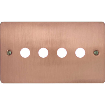 flat rose gold toggle grid plate (4 gang) front fc20825