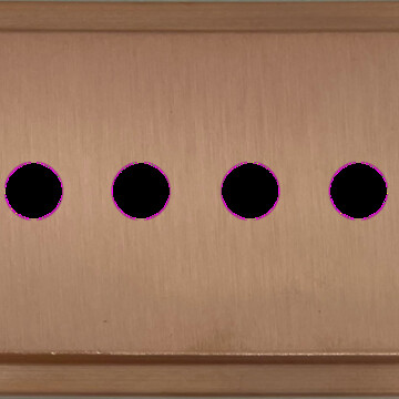 Trimline Rose Gold Toggle Switch (4 Gang)