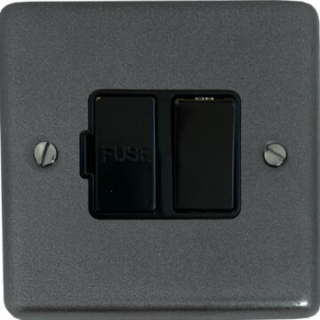 contour pewter switched fused spur (black switch) front fc20825