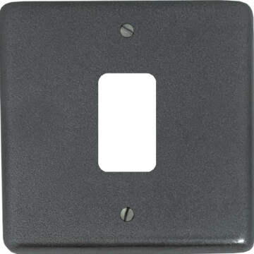 contour pewter grid plate (1 gang) front fc20825