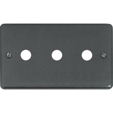 contour pewter toggle grid plate (3 gang) front fc20825