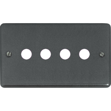 contour pewter toggle grid plate (4 gang) front fc20825