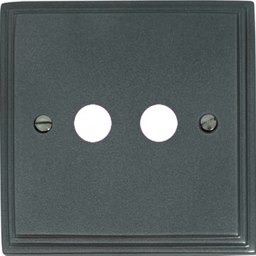 pewter toggle grid plate (2 gang) front fc20825
