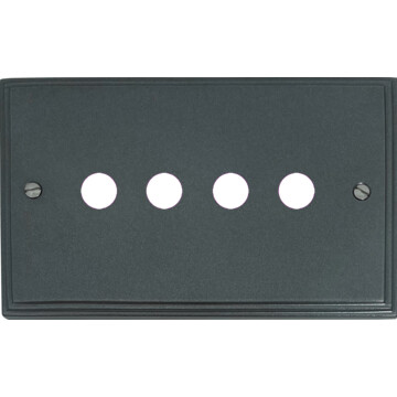 pewter toggle grid plate (4 gang) front fc20825