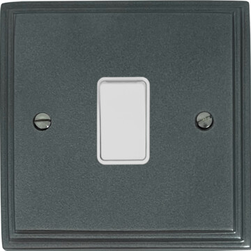 pewter intermediate switch (1 gang/white insert/white switch) front fc20825