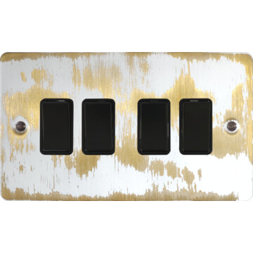 flat dover bronze light switch (4 gang) front fc20825