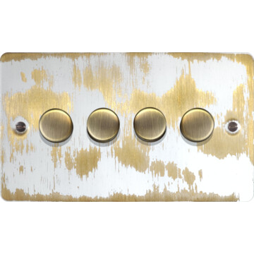 flat dover bronze led dimmer (4 gang) front fc20825
