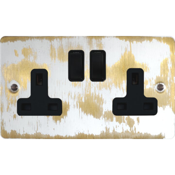 flat dover bronze double socket front fc20825