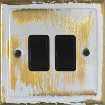 dover bronze light switch (2 gang) front fc20825