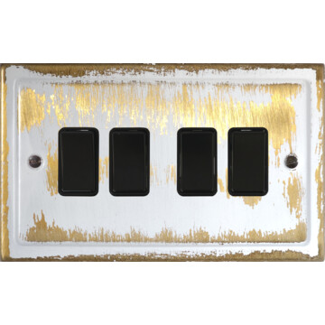 dover bronze light switch (4 gang) front fc20825