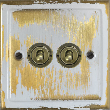 dover bronze toggle switch (2 gang) front fc20825