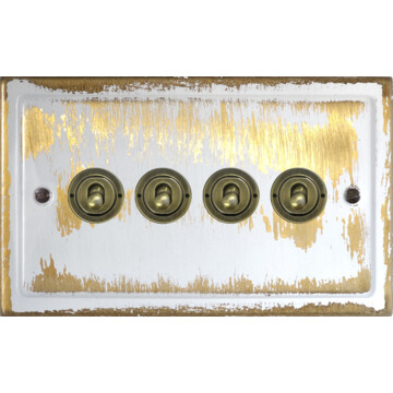 dover bronze toggle switch (4 gang) front fc20825