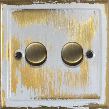 dover bronze led dimmer (2 gang) front fc20825