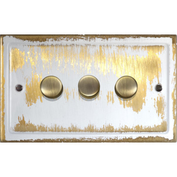 dover bronze led dimmer (3 gang) front fc20825