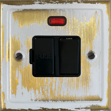 dover bronze switched fused spur with neon front fc20825