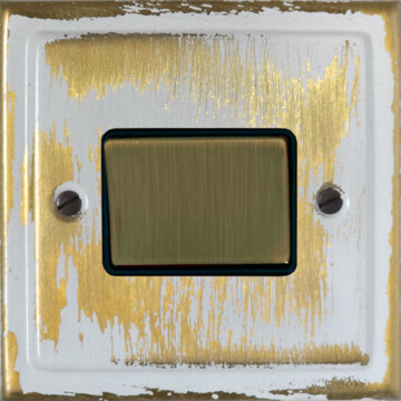 trimline dover bronze fan isolator switch (black insert/antique brass switch) front fc20825