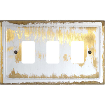 dover bronze grid plate (3 gang) front fc20825