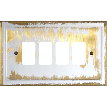 dover bronze grid plate (4 gang) front fc20825