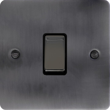 flat slate effect intermediate switch (black nickel switch) front fc20825