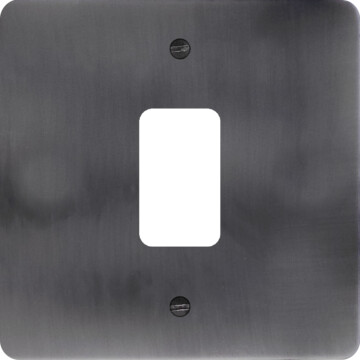 flat slate effect grid plate (1 gang) front fc20825