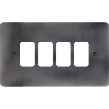 flat slate effect grid plate (4 gang) front fc20825