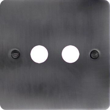 flat slate effect toggle grid plate (2 gang) front fc20825