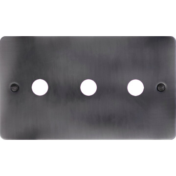 flat slate effect toggle grid plate (3 gang) front fc20825