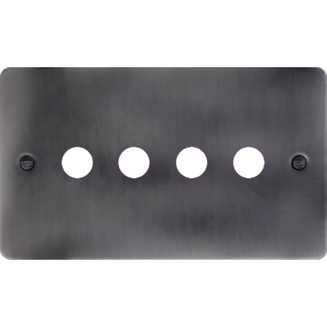flat slate effect toggle grid plate (4 gang) front fc20825