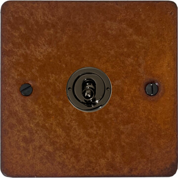 flat rust toggle switch (1 gang) front fc20825