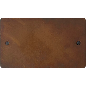 flat rust double blank plate front fc20825
