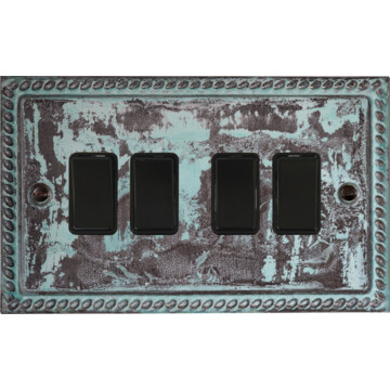 monarch verdigris light switch (4 gang) front fc20825
