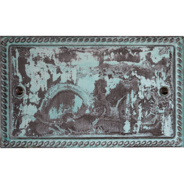 monarch verdigris double blank plate front fc20825