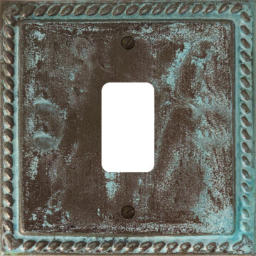 monarch verdigris grid plate (1 gang) front fc20825