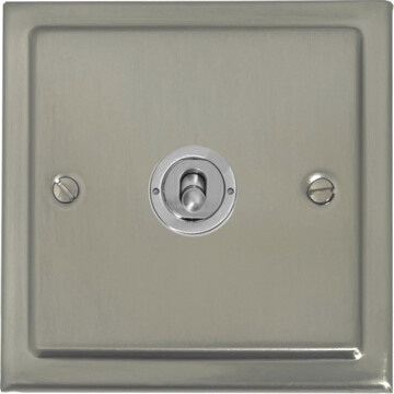 satin nickel toggle switch (1 gang) front fc20825