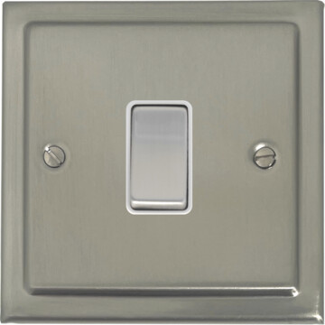 satin nickel intermediate switch (metal switch/white insert) front fc20825