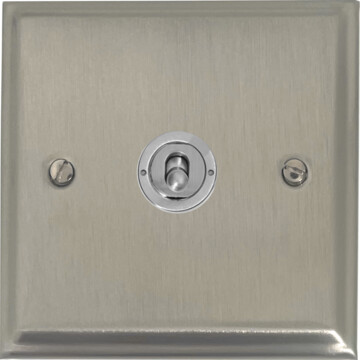 deco satin nickel intermediate toggle switch (1 gang) front fc20825