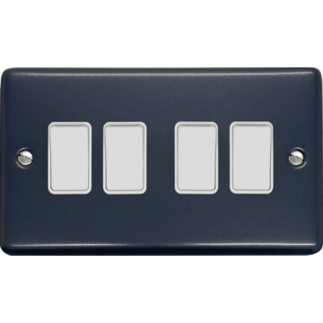 contour blue light switch (4 gang/white switches) front fc20825