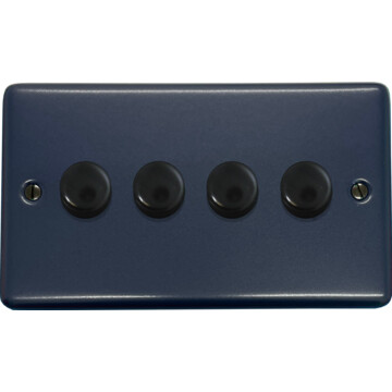 contour blue push led dimmer (4 gang/black bronze caps) front fc20825