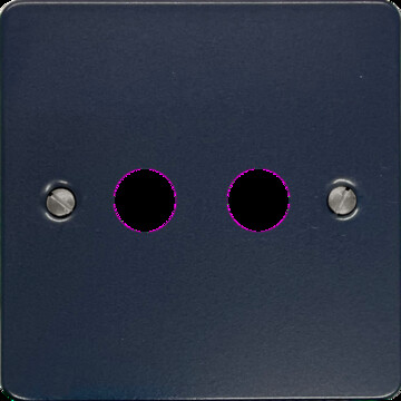 Flat Blue Toggle Switch (2 Gang)