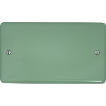 contour sage green double blank plate front fc20825