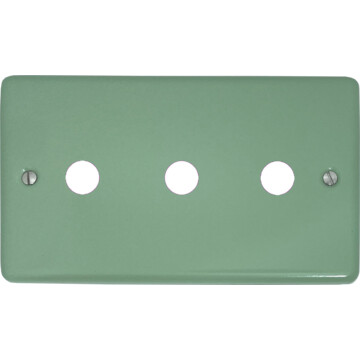 contour sage green toggle grid plate (3 gang) front fc20825