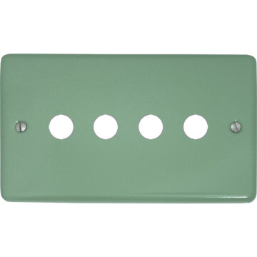 contour sage green toggle grid plate (4 gang) front fc20825