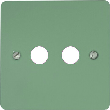 flat sage green toggle grid plate (2 gang) front fc20825