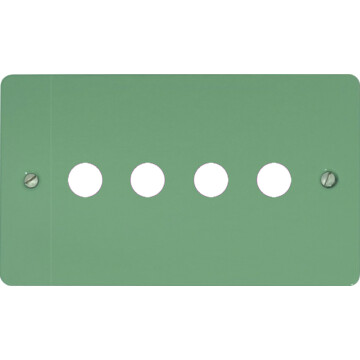 flat sage green toggle grid plate (4 gang) front fc20825