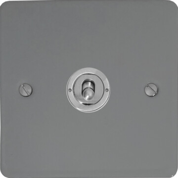 flat light grey toggle switch (1 gang) front fc20825