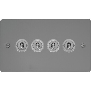 flat light grey toggle switch (4 gang) front fc20825