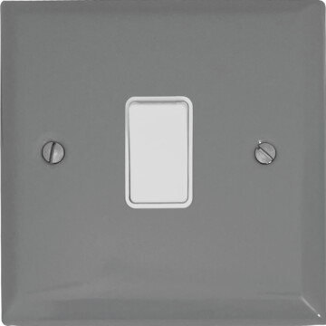 spectrum light grey light switch (1 gang/white switch) front fc20825