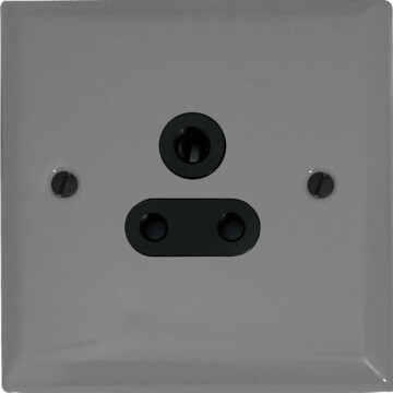 spectrum light grey 5a 3 pin socket (black insert) front fc20825