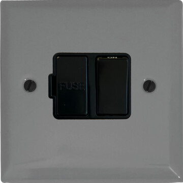 spectrum light grey switched fused spur (black switch) front fc20825