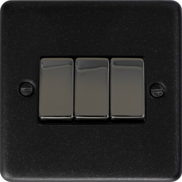 contour graphite light switch (3 gang/black nickel switch) front fc20825